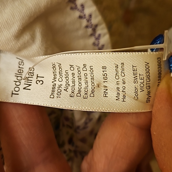 George Smocked Girls Dress Size 3T - Picture 8 of 9